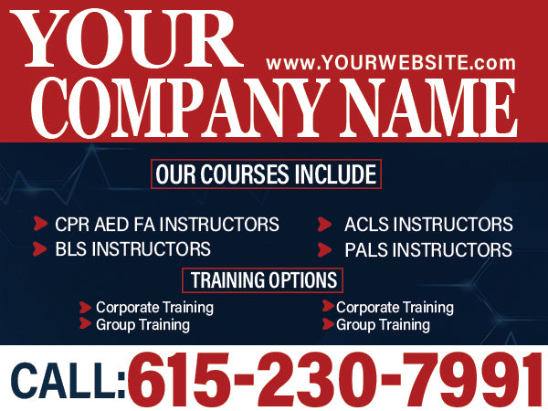Yard Sign 24 inches Wide x 18 inches tall (10 Pack) Includes Stakes for signs DESIGN 4